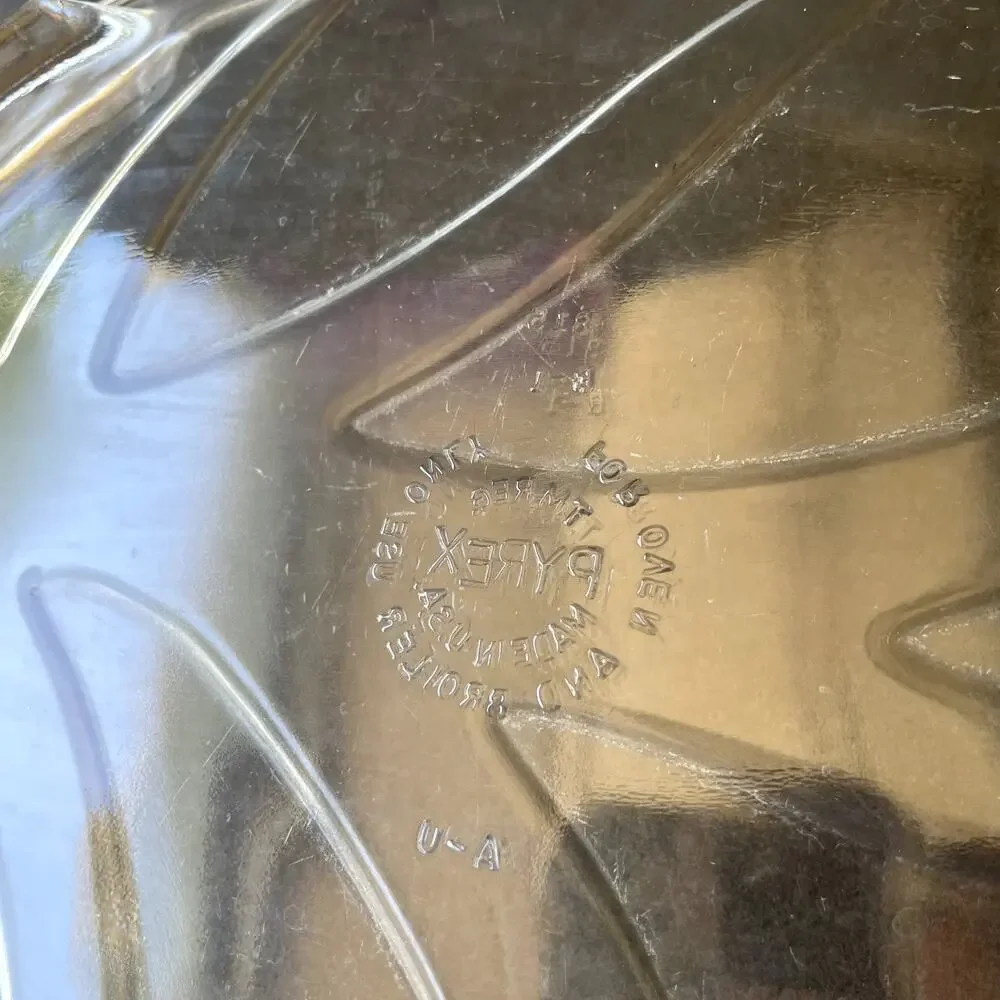 Vintage Pyrex Clear Tree of Life Meat Platter Roasting Plate 815